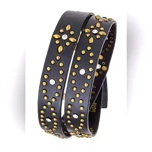 Accessories | Black Gold Genuine Leather Statement Belt  display picture 1